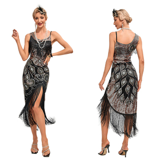 1920年代电视剧道具服装 了不起 Dress Flapper 盖茨比复古礼服