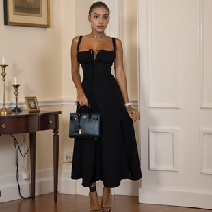 Party Dress Halter Skirt裙 Sexy Birthday Gowns Women Black