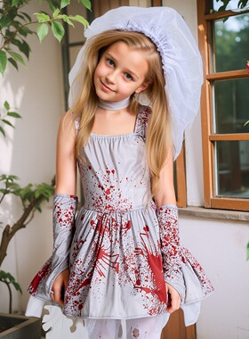 Halloween Costume Dress Up Kids Girls Vampire Zombie Cosplay