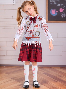 Kids Halloween Costumes2025 Horror Dress Up Zombie Blood Cos