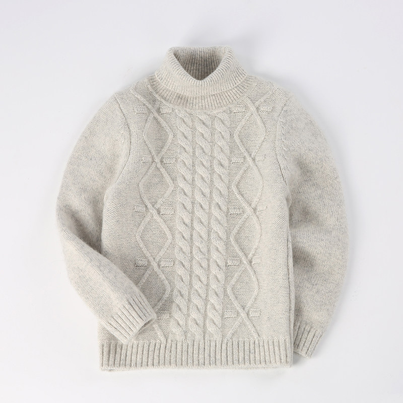 洪叶云台100山羊绒儿童高领毛衣冬季加厚男童羊绒衫女宝宝打底衫