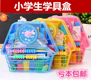一年级小学数学学具配套课辅学具盒 七巧板几何体片时钟包邮