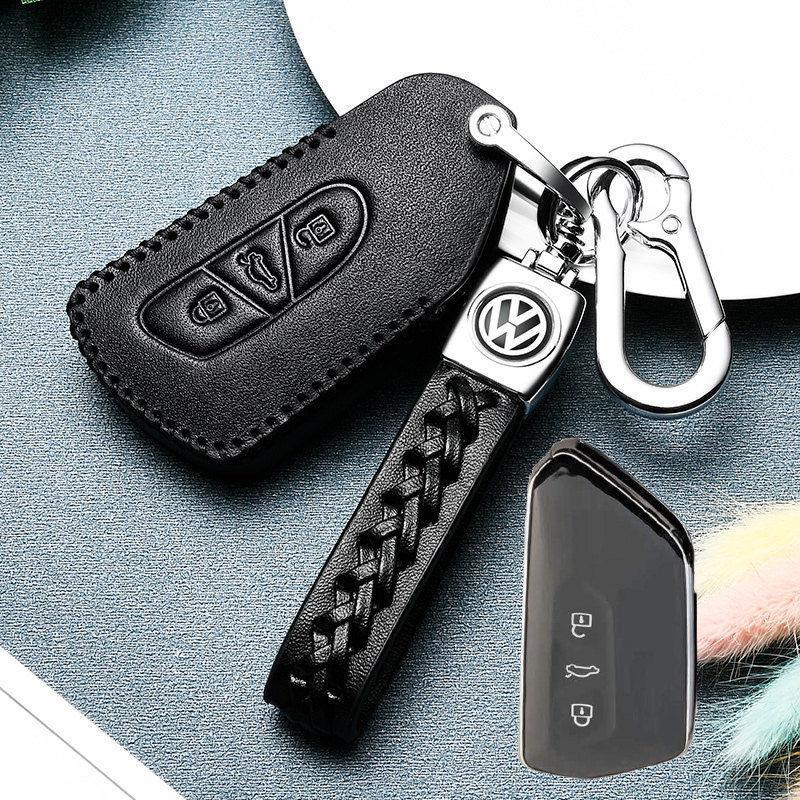 2023大众ID.4X钥匙套2022款大众id.4crozz真皮钥匙包2021高档挂扣