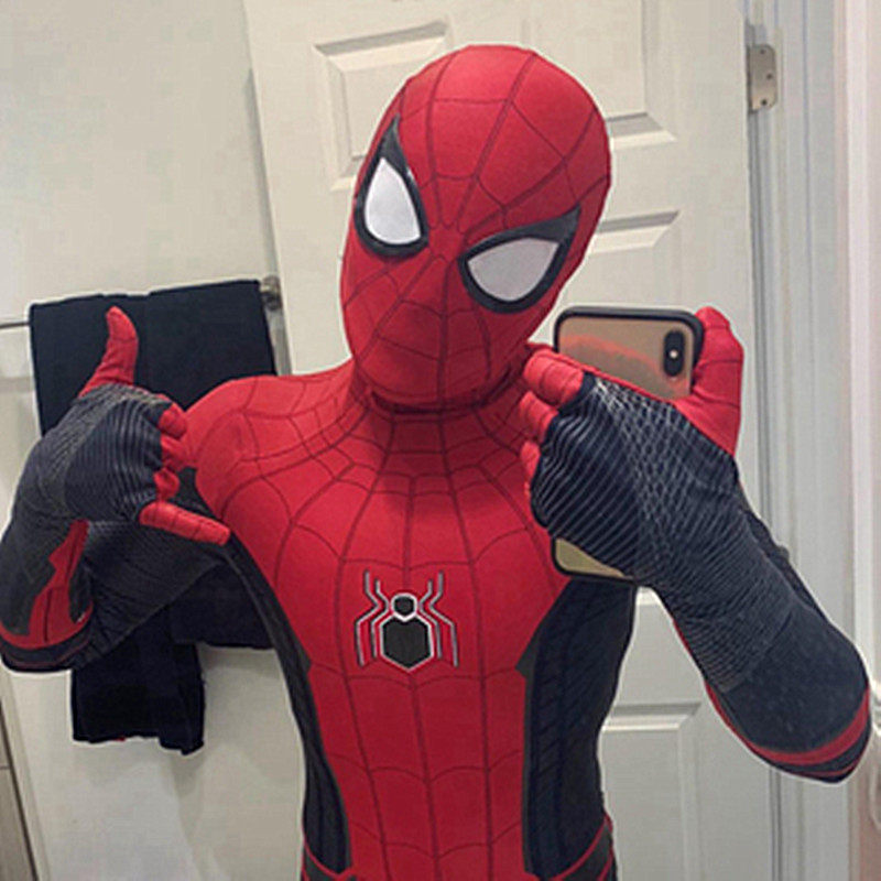 蜘蛛侠衣服COS紧身衣男童头套cosplay纳米战衣新款蜘蛛侠儿童套装