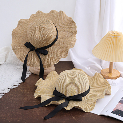 夏季亲子出游大帽檐草帽