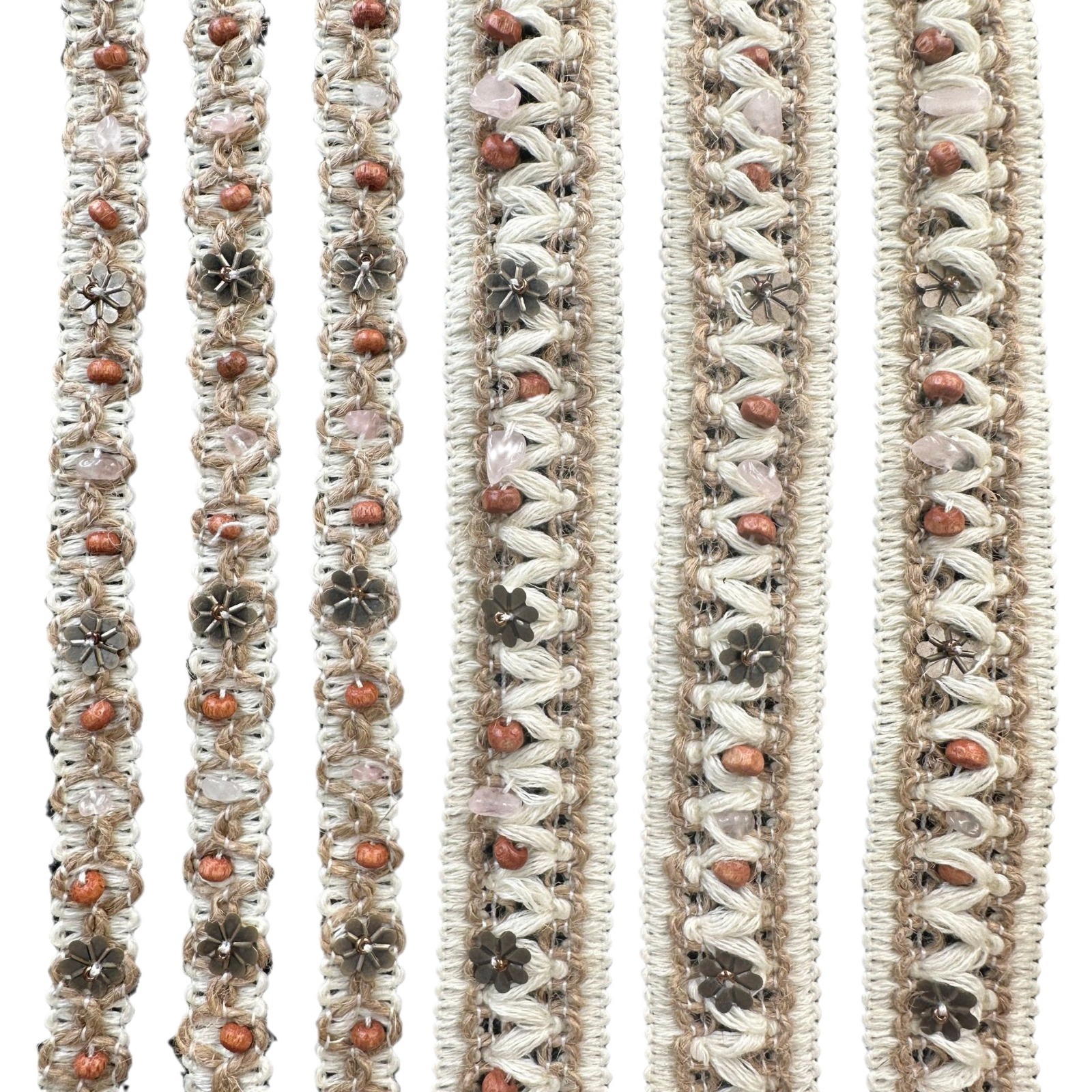 小香风衣服边钉宝石款织带木珠花边辅料 diy链条手工袖口衣襟装饰