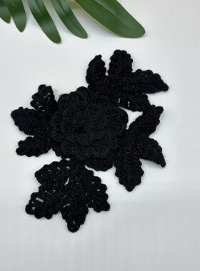 电脑三合一绣花立体贴花镂空绣花毛衣肩膀补丁帽子花外贸服装辅料
