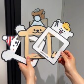 卡通可爱小狗开关贴装 饰框 饰自粘贴家用插座保护贴面板遮丑美化装