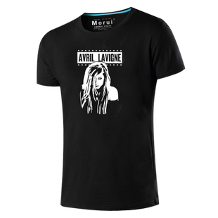 Avril酵母艾薇儿周边衣服短袖t恤衫男女明星同款半袖全棉体恤夏装