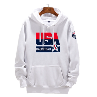 美国梦之队国家队梦一USA篮球运动训练连帽卫衣加绒外套男女衣服