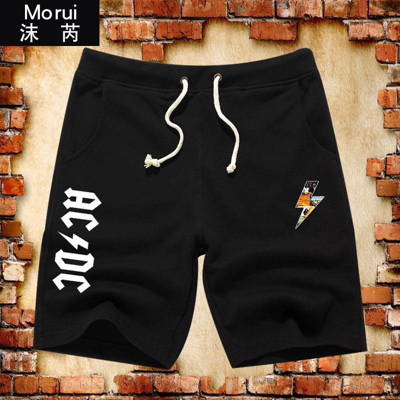 摇滚重金属乐队五分短裤子休闲裤