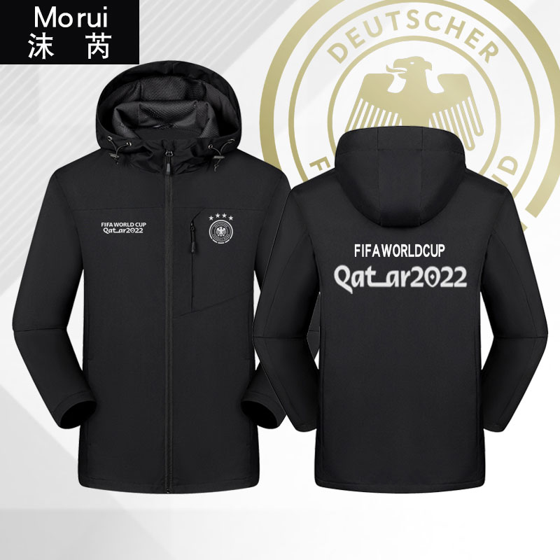 2022卡塔尔世界杯德国队足球迷服穆勒诺伊尔冲锋衣男女夹克衫外套