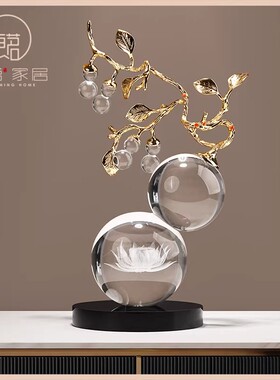 捷克招财水晶葫芦摆件轻奢高档客