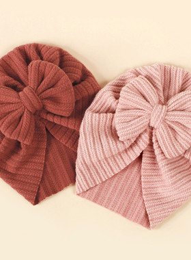 新生婴儿帽子秋冬款胎帽0-1岁囟门帽初生男女宝宝加厚保暖印度帽2