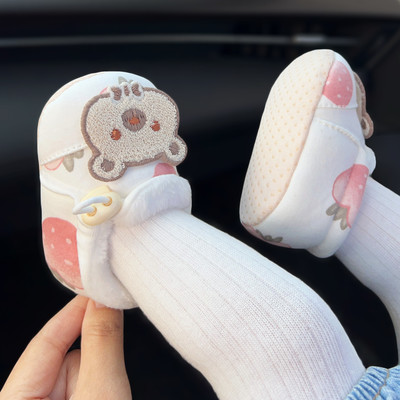 米嘟尔加绒加厚软底步前棉鞋宝宝