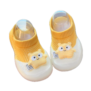 婴儿鞋子夏季护脚男女童透气网凉鞋夏天防滑学步鞋卡通可爱软底薄