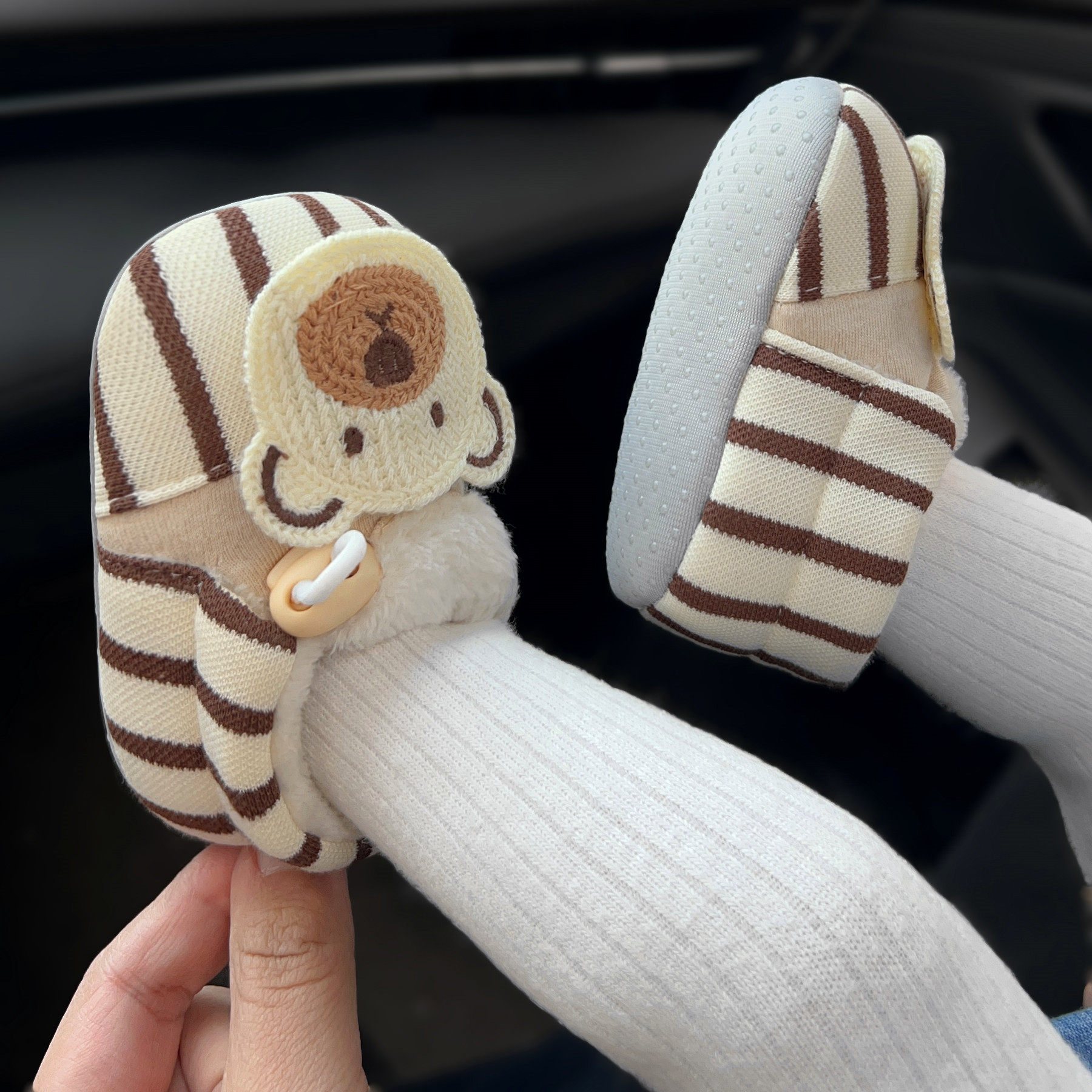 冬季新生软底婴儿加绒0到1岁男女宝宝棉鞋加厚保暖抽绳不掉学步鞋