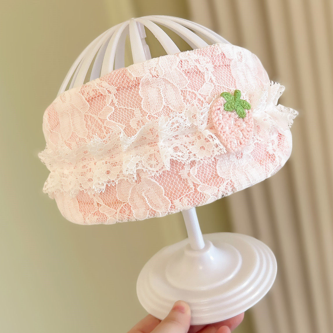 初新生婴儿胎帽薄款0一3一12月护头囟门帽子夏季小月龄女宝宝发带