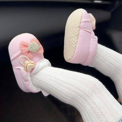 婴儿鞋子春秋款女童小月龄公主鞋0-6-12个月宝宝学步鞋不掉跟软底