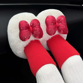 冬季 袜一体新年满月加绒加厚不掉护脚 1岁公主鞋 婴儿鞋 女宝宝0