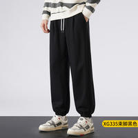 Men's casual long pants 2026 autumn/Winter new sporty sweatpants Men's trendy brand loose grey skinny pants versatile thumbnail 2