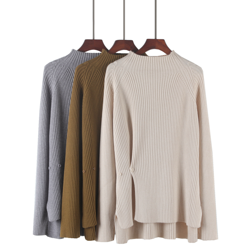 爆款小个子半高领针织打底衫