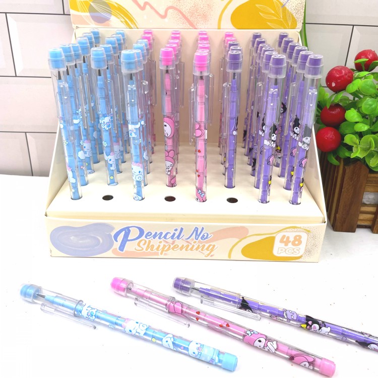 新款可爱卡通库洛米免削铅笔儿童子弹头下蛋笔少女心文具用品礼品