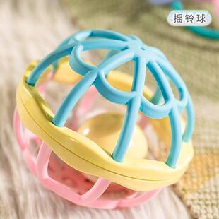 响铃球婴儿玩具新生儿手摇铃早教益智宝宝抓握训练牙胶可咬男女孩