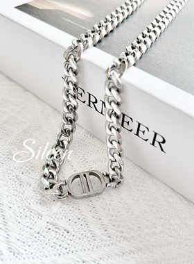 高级不掉色极简双D古巴项链 小众设计潮男运动健身可戴持久如新