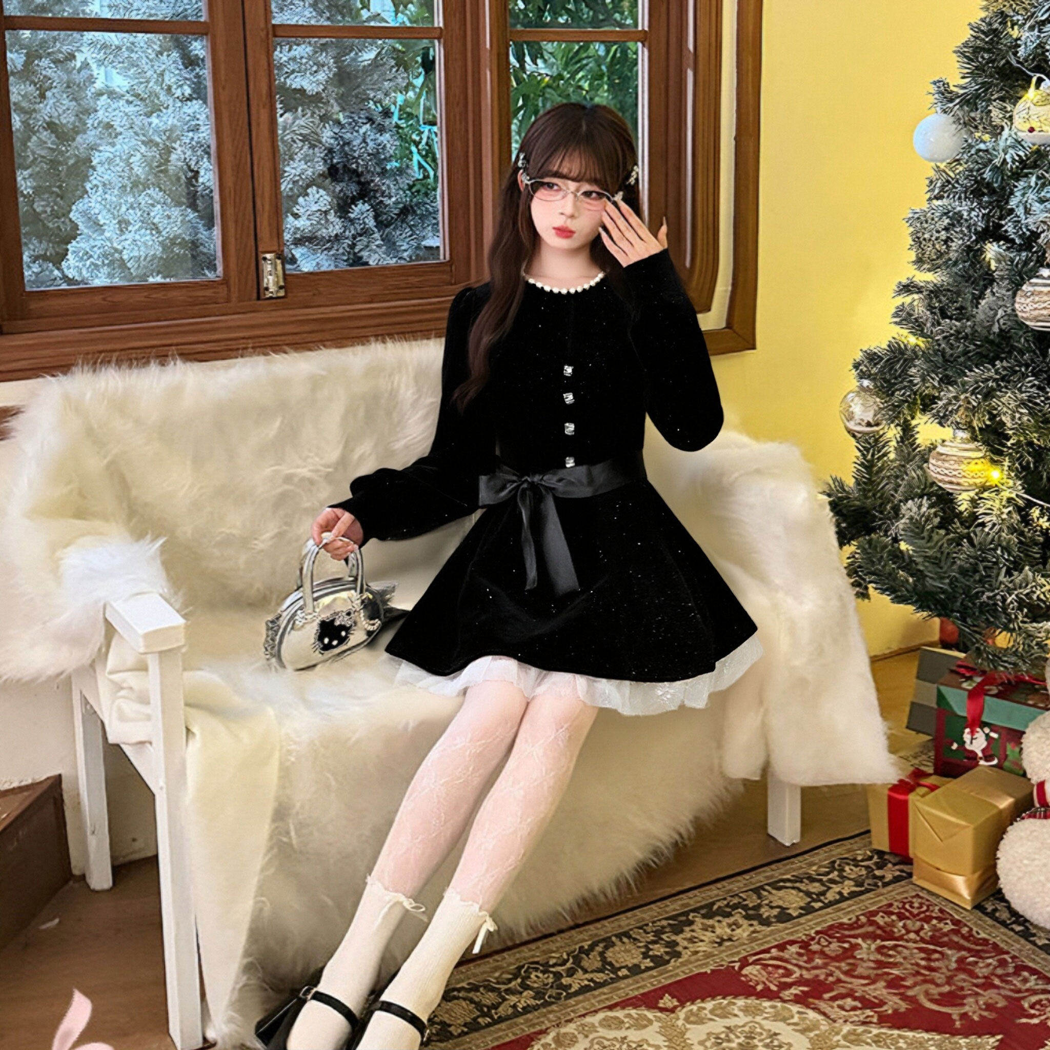 2026春季新款含腰带复古法式千金风多层纱摆打底连衣裙QY0149A,女装/女士精品,连衣裙,淘宝优惠券,粉丝福利购,淘宝优惠卷