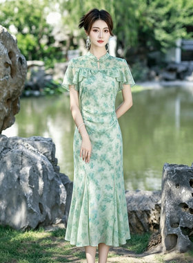 有里布2026夏季新款女新中式轻奢高级感洋气日常少女连衣裙D6220