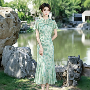 有里布2026夏季新款女新中式轻奢高级感洋气日常少女连衣裙D6220