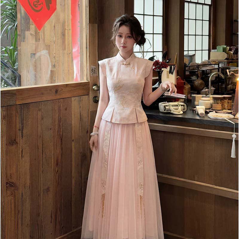 【两件套】【有里布】2026夏季新款新中式国风女装裙套装D8385