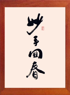 现代装饰画挂摆件书法妙手回春