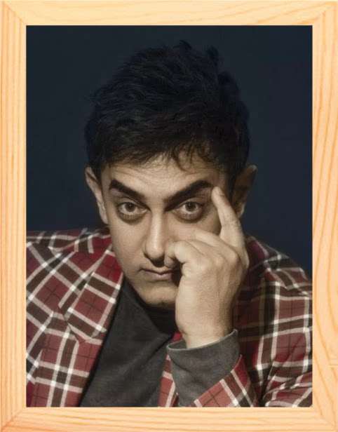 营养书画 天然实木有框画装饰画挂摆件 榜样的力量 阿米尔·汗