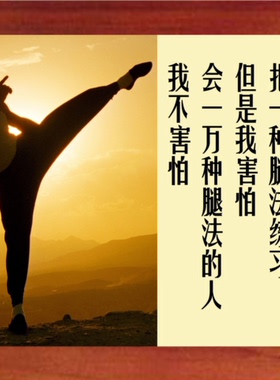 装饰画一种腿法练习一万遍的人