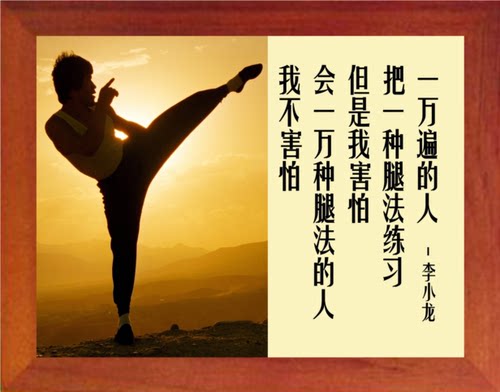 装饰画一种腿法练习一万遍的人