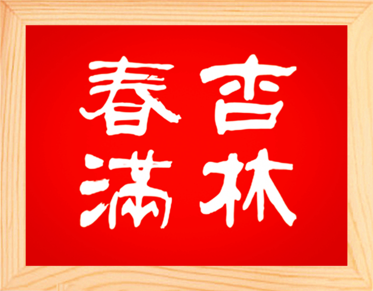 营养书画 天然实木有框画简约装饰画送医生挂摆件 书法 杏林春满