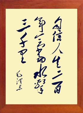 装饰画自信人生二白年会当水击