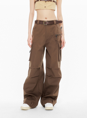 LINY LIBERTY 22SS长腿神器 机能风宽松低腰高级设计感工装裤