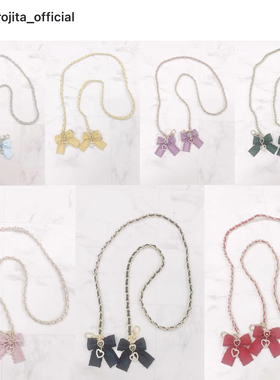 49元任选两件玫丁小屋日本rojita多色地雷大蝴蝶结手机斜挎包肩带