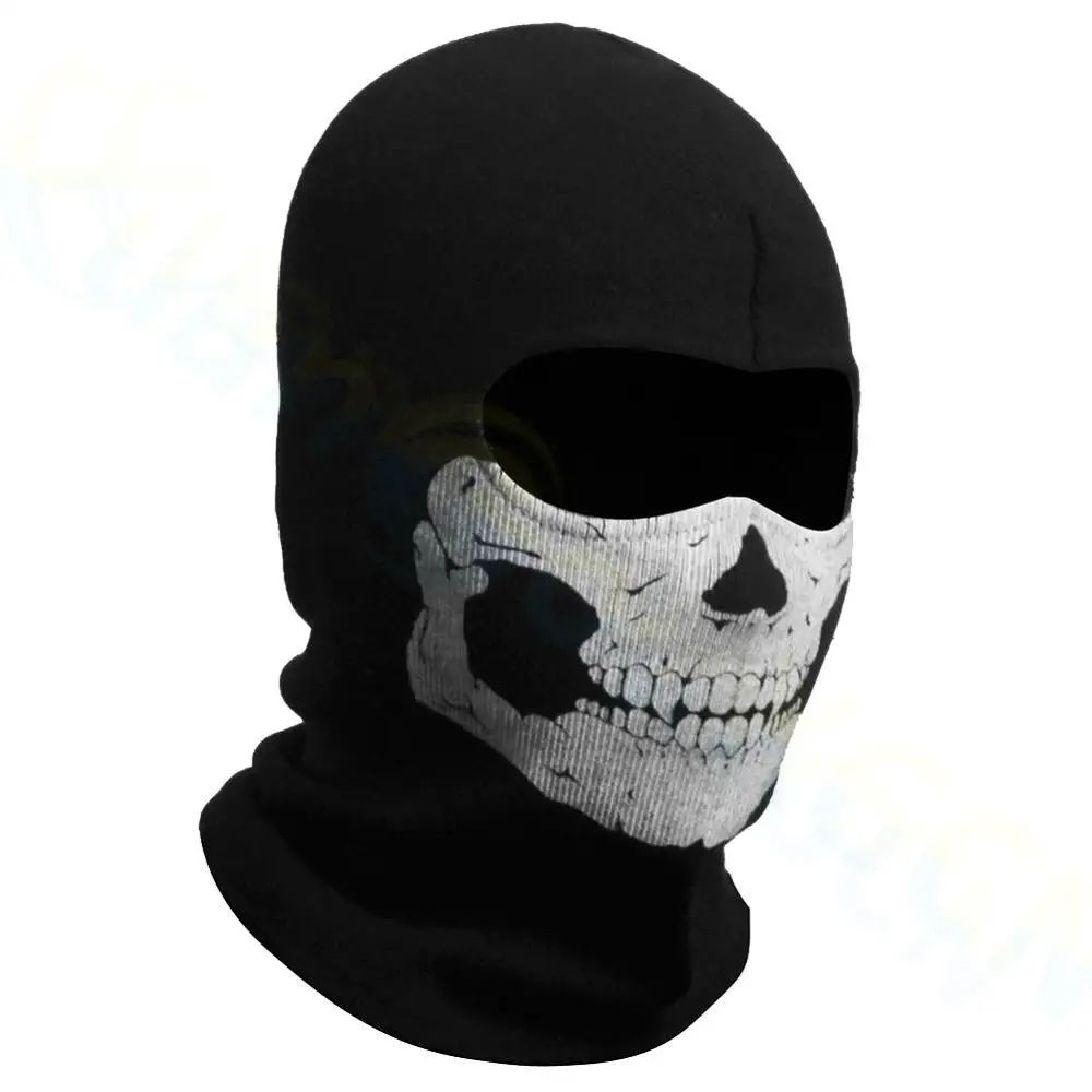 Motorcycle Balaclava Skull Print Moto Full Face Mask Windpro图片