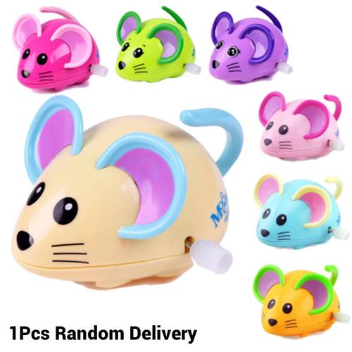 1 pc Cartoon Rat Wind Up Toy Running Chain Clockwork Small T