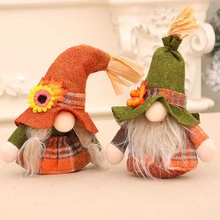 Sunflower Than Autumn Fall Pumpkin Dwarf Gnome Swedish