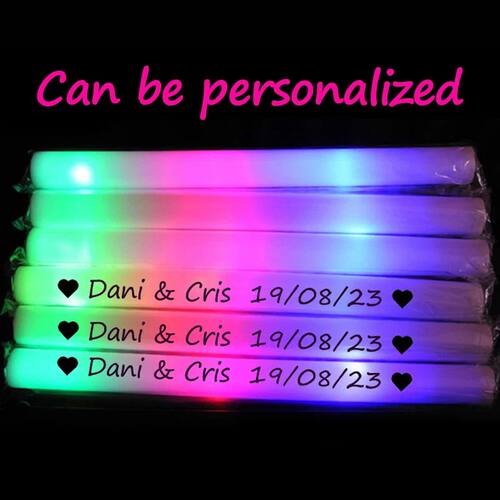 12/15/30/60Pcs Glow Sticks Bulk Colorful RGB LED Glow Foam S