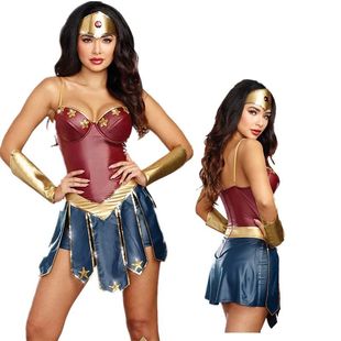 Wonder Woman Superman Costume for Women Corset Dress Hallowe