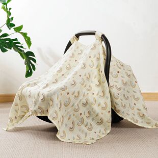 1Pc 90*114cm Bamboo Cotton Baby Stroller Cover, Carseat Cano