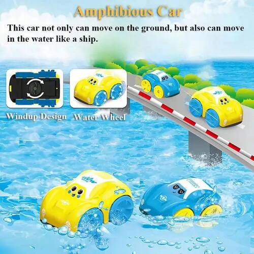 Amphibious Cars Bathroom Floating Clockwork Toy Car Baby Bat