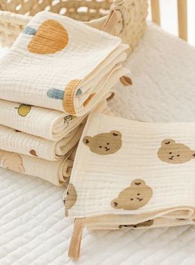 Cotton Muslin Baby Face Towels Long Burp Cloth for Newborn 4