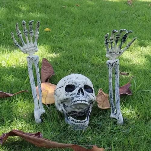 3-6pcs Bone Skeletons Yard Ground Stakes Simulated Ghost Sku